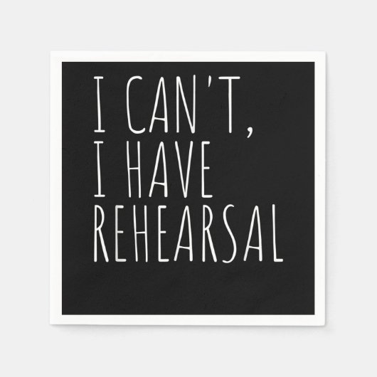 リハーサルのキャラクタードラマ演技 スタンダードカクテルナプキン (正面)