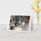 リハーサルのステージ、エドガー・デガ カード (黄色い花)