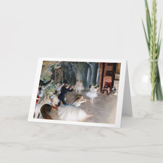 リハーサルのステージ、エドガー・デガ カード (正面)