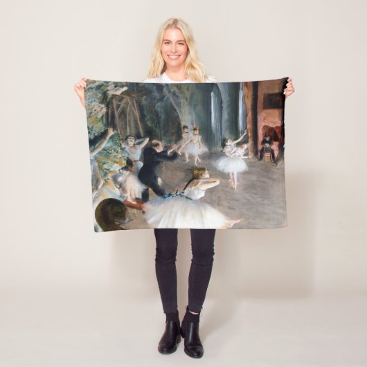 リハーサルのステージ、エドガー・デガ フリースブランケット (インサイチュ)