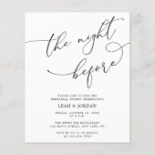 リハーサルのディナーの前結婚夜に予算を立てる チラシ (正面)