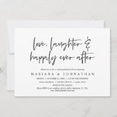 リハーサルのディナーの後ずっと幸せに愛と笑い 招待状 (正面)