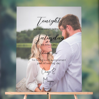 リハーサルのディナーサイン アクリルサイン