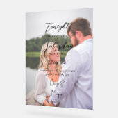 リハーサルのディナーサイン アクリルサイン (傾斜)