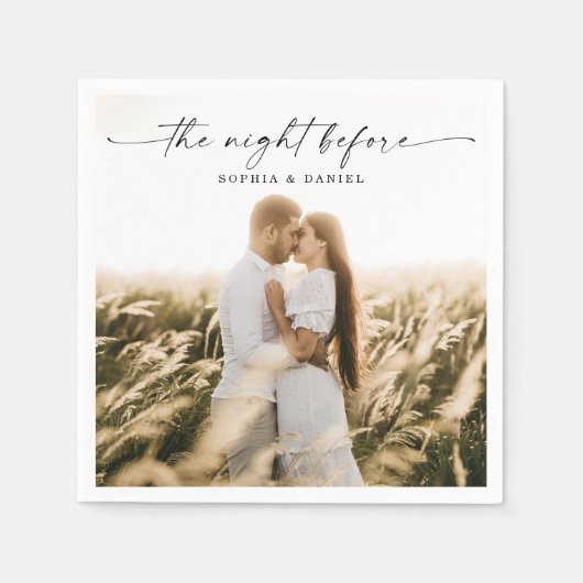 リハーサルのディナーナプキン前夜 スタンダードカクテルナプキン (正面)