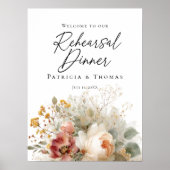 リハーサルのディナーローズと緑の歓迎 ポスター (正面)