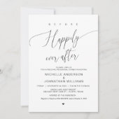 リハーサルのディナー結婚の後で幸せに 招待状 (正面)