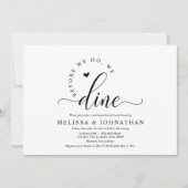 リハーサルのディナー結婚の後で幸せに 招待状 (正面)