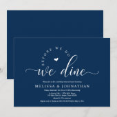 リハーサルのディナー結婚の後で幸せに 招待状 (正面/裏面)