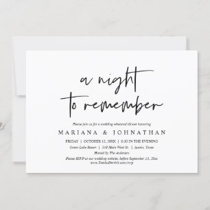 リハーサルのディナー結婚を思い出す夜 招待状