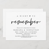 リハーサルのディナー結婚を思い出す夜 招待状 (正面/裏面)