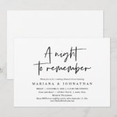 リハーサルのディナー結婚を思い出す夜 招待状 (正面/裏面)