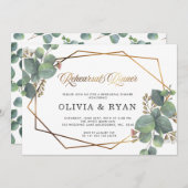 リハーサルのディナーgeoユーカリの招待 招待状 (正面/裏面)