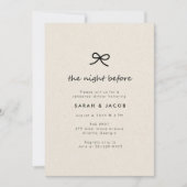 リハーサルの前の夜にコケットをする 招待状 (正面)