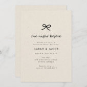 リハーサルの前の夜にコケットをする 招待状 (正面/裏面)