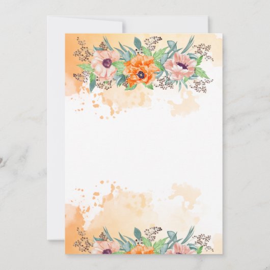 リハーサルの前の夜にポピー 招待状 (裏面)