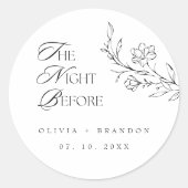 リハーサルの前の夜のボホ結婚ー ラウンドシール (正面)