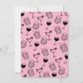 リハーサルの前の夜の夕食の手を引いた 招待状 (裏面)