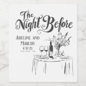 リハーサルの前の夜の手ファンキー引き ワインラベル (シングルラベル)