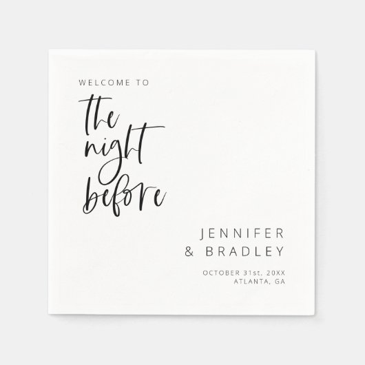 リハーサルの前の夜 スタンダードカクテルナプキン (正面)