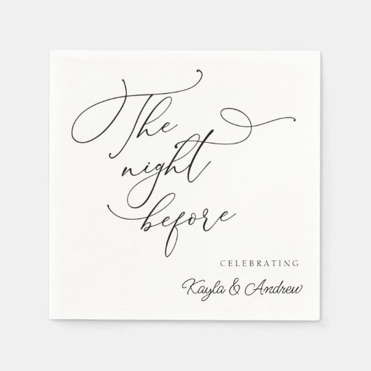 リハーサルの前結婚の夜ナプキン スタンダードカクテルナプキン (正面)