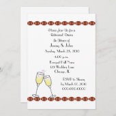 リハーサルの夕食のフットボールのテーマ 招待状 (正面/裏面)