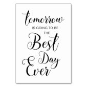 リハーサルの夕食の印は明日…あることを行っています テーブルナンバー (正面)