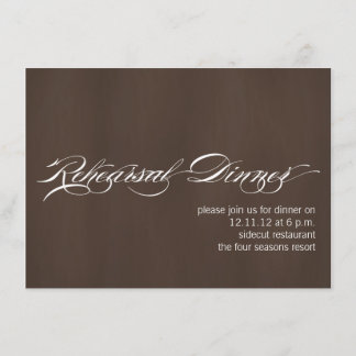 リハーサルの夕食の招待状のブラウンのモダンな質 招待状