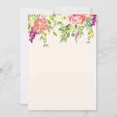 リハーサルの夕食の招待状を結婚する野生花 招待状 (裏面)