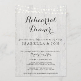 リハーサルの夕食の招待状|の素朴なロマンチック 招待状