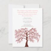 リハーサルの夕食の桜の桜の木の招待 招待状 (正面)