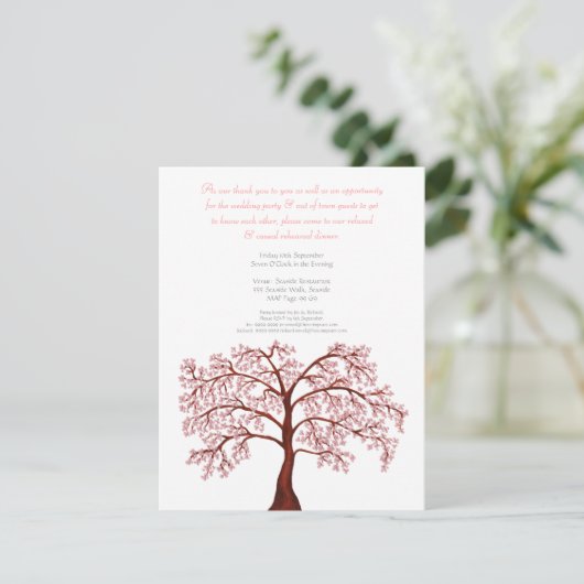 リハーサルの夕食の桜の桜の木の招待 招待状 (スタンド正面)