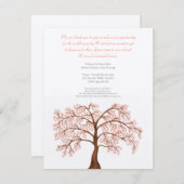 リハーサルの夕食の桜の桜の木の招待 招待状 (正面/裏面)