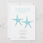 リハーサルの夕食の結婚式の水のターコイズのヒトデ 招待状 (正面)