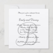 リハーサルの夕食の結婚式招待状のモノグラムの名前 招待状 (裏面)