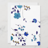 リハーサルの夕食の青い花の芸術 招待状 (裏面)