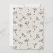 リハーサルの夕食前の夜に手書きのスケッチ 招待状 (裏面)