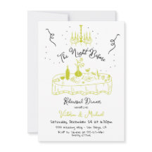 リハーサルの夕食前の夜に手書きのスケッチ