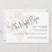 リハーサルの夕食前の夜パンパ&ベージュ 招待状 (正面)