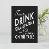 リハーサルの夕食-シャンペンを飲む時間 招待状 (スタンド正面)