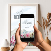 リハーサルの夜の山の牧草地の水色 ポスター