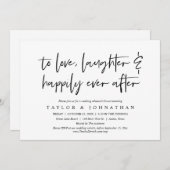 リハーサルの後、愛し、笑い、そして幸せに 招待状 (正面/裏面)