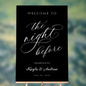 リハーサルの結婚前夜のウェルカムサイン アクリルサイン (ニュートラル)