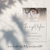 リハーサルの結婚前夜のウェルカムサイン ポスター