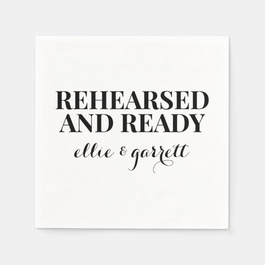 リハーサルはっきりしたディナーナプキンズ スタンダードカクテルナプキン (正面)