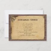 リハーサルを結婚する素朴な国の蹄鉄 招待状 (正面)