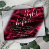 リハーサルエレガントディナーの前の夜のバーガンディ 招待状