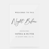 リハーサルエレガントディナーの前の夜は曇った アクリルサイン (正面)