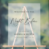 リハーサルエレガントディナーの前の夜は曇った アクリルサイン (ニュートラル)