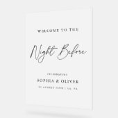 リハーサルエレガントディナーの前の夜は曇った アクリルサイン (傾斜)